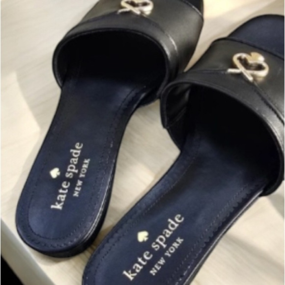 Kate Spade Black Slide Sandals Classic Design